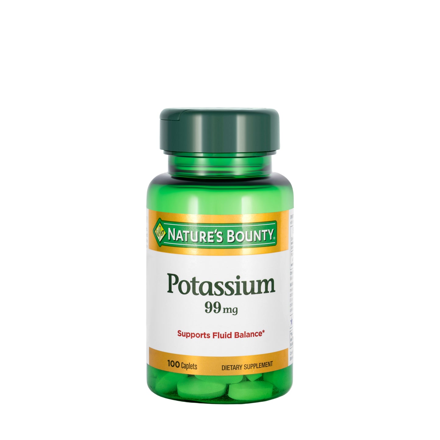 Nature's Bounty Potassium 99mg 100 Caplets