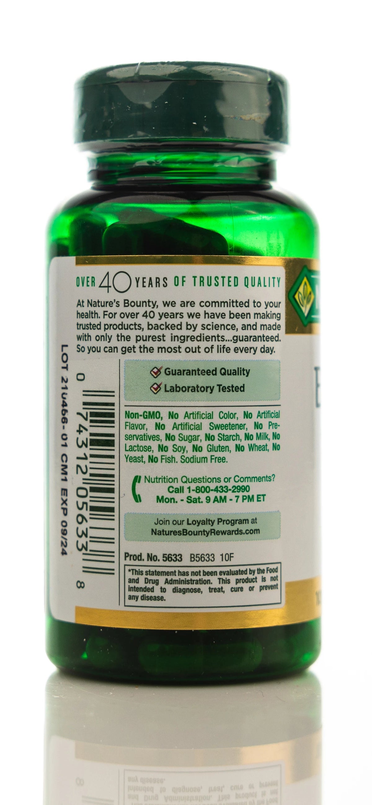 Nature's Bounty Echinacea 400 mg 100 Capsule