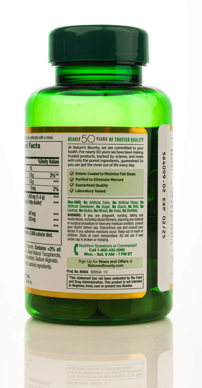 Nature's Bounty Fish Oil  Omega-3 1400 mg 39Softgel