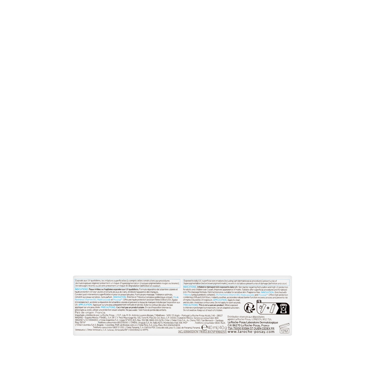 La Roche-Posay Cicaplast Baume B5 Spf 50 Cream 40 Ml