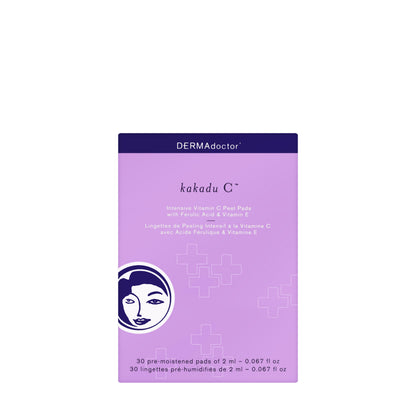 DERMAdoctor Kakadu C Intensive Vitamin C Peel Pad with Ferulic Acid & Vitamin E 30 Wipes