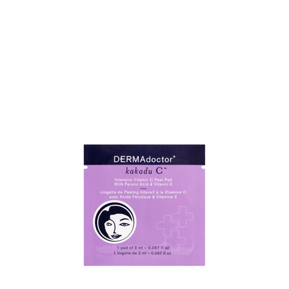 DERMAdoctor Kakadu C Intensive Vitamin C Peel Pad with Ferulic Acid & Vitamin E 30 Wipes