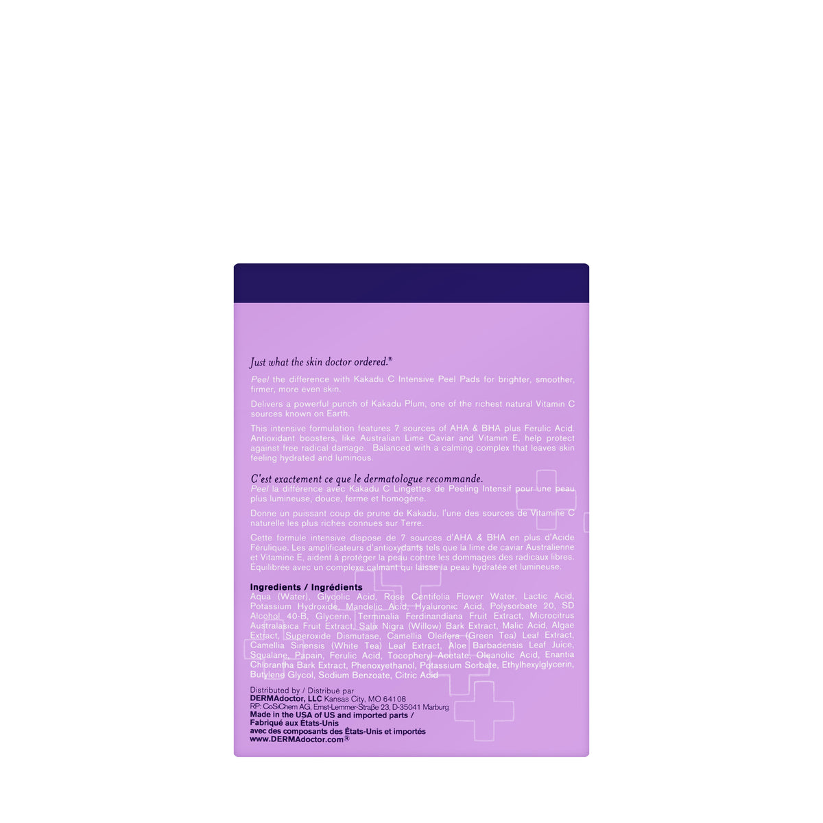 DERMAdoctor Kakadu C Intensive Vitamin C Peel Pad with Ferulic Acid & Vitamin E 30 Wipes