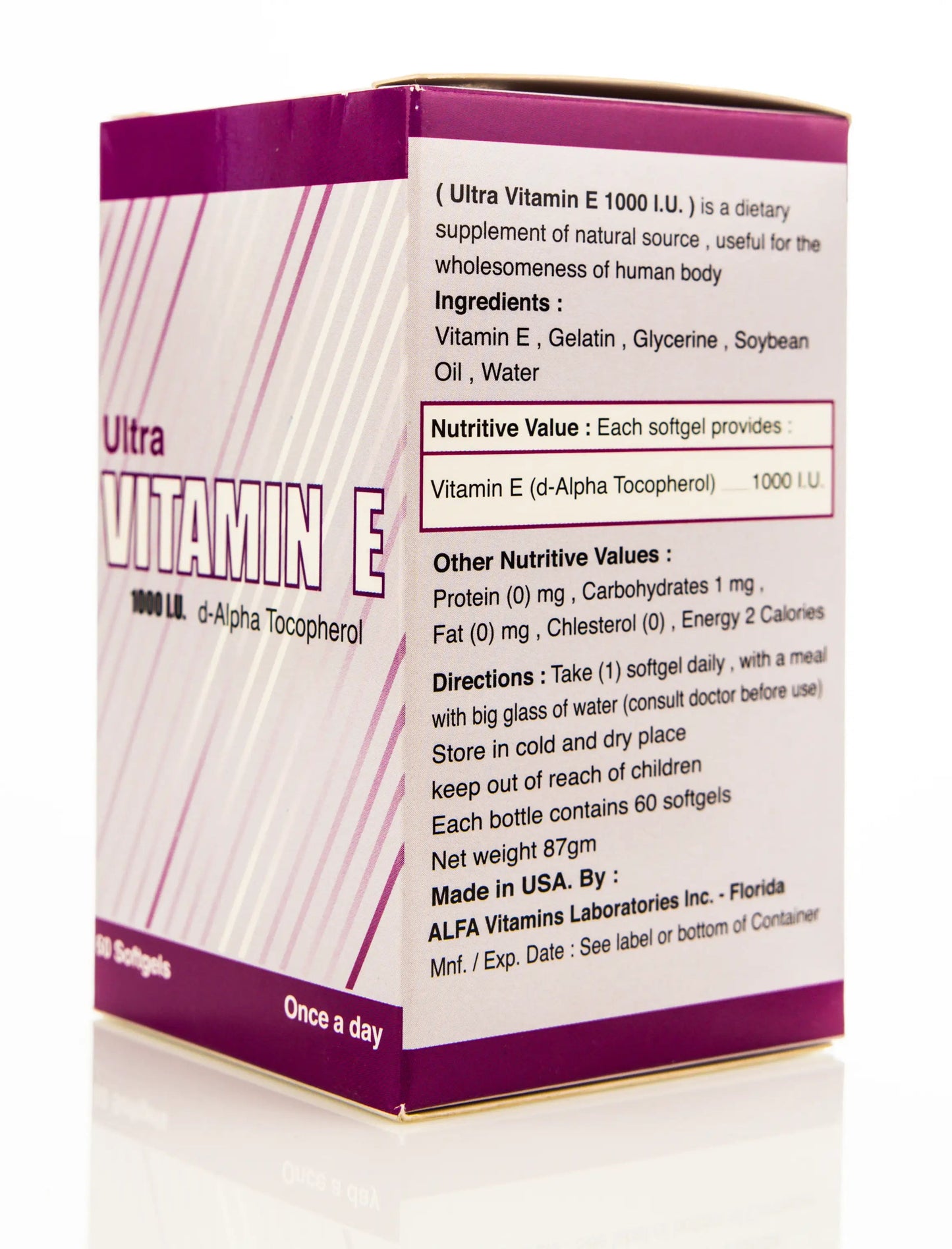 Ultra Vitamin E 1000 IU 60 Capsule
