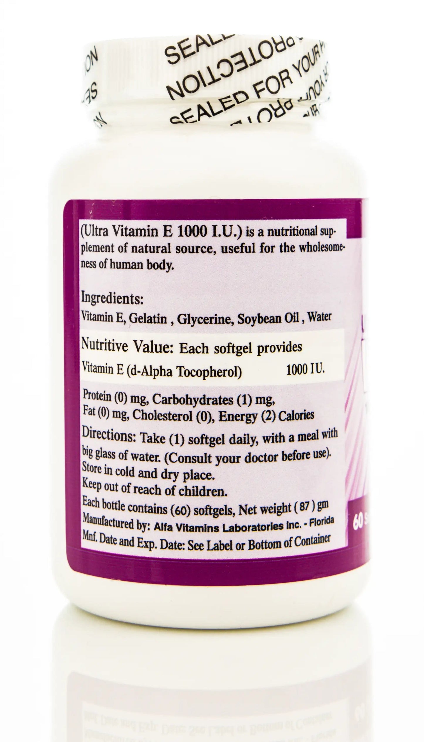Ultra Vitamin E 1000 IU 60 Capsule