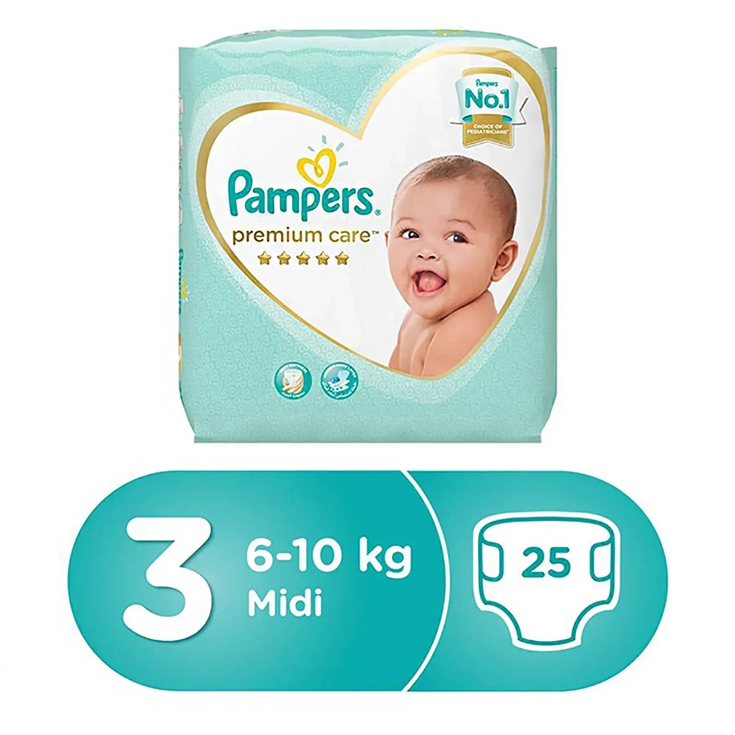 Pampers 3 Premium Care 5-9Kg 25 Pieces