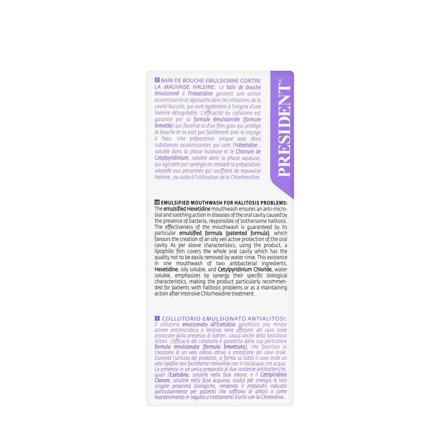 President Pure Breath Defense Mouthwash 250ml