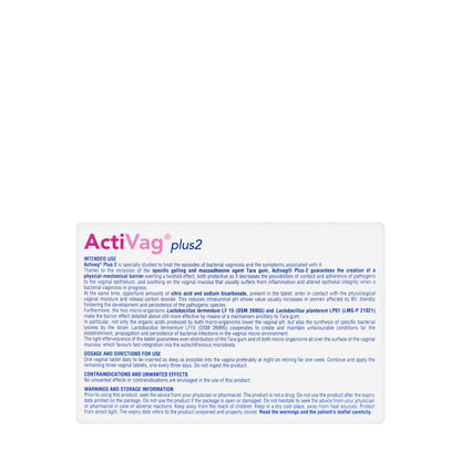 Activag Plus 2 Vaginal Tablets