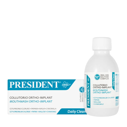President Daily Clean Ortho Implant Mouthwash 250ml
