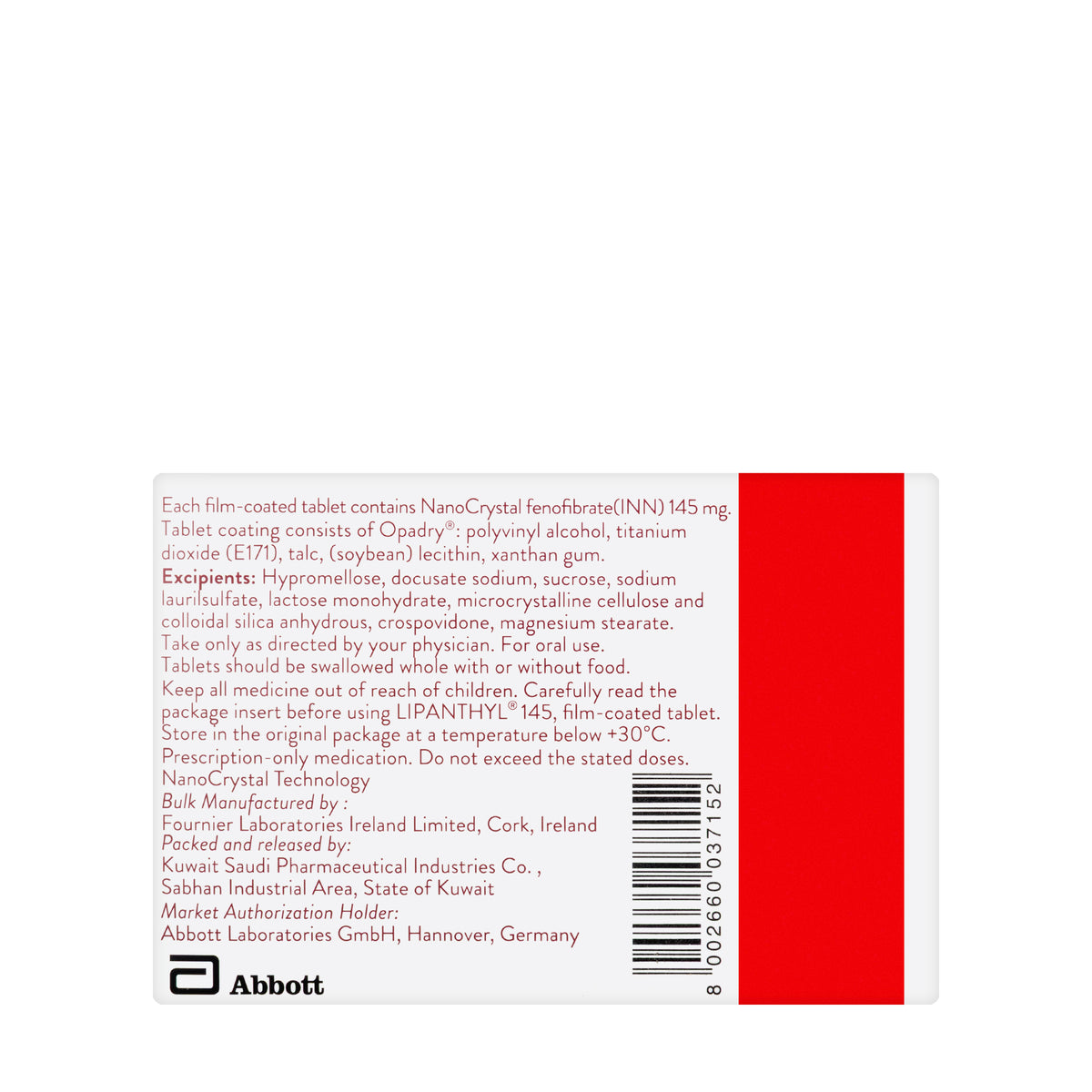 Lipanthyl 145Mg 30 Tablets