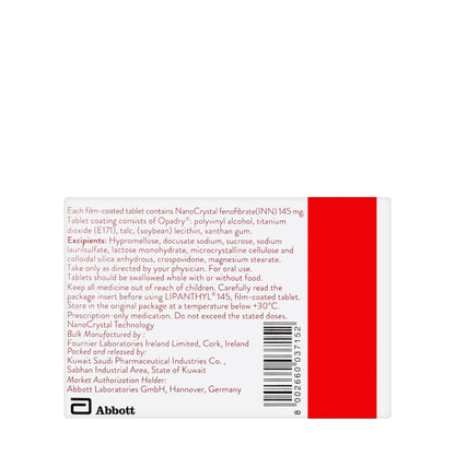 Lipanthyl 145Mg 30 Tablets