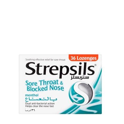 Strepsils Menthol [Blocked Nose] 36 Lozenges
