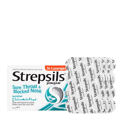 Strepsils Menthol [Blocked Nose] 36 Lozenges