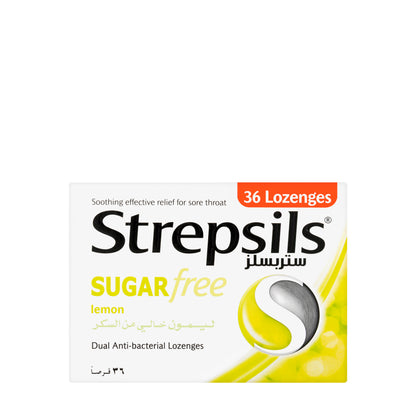Strepsils Lemon Sugar Free 36 Lozenges