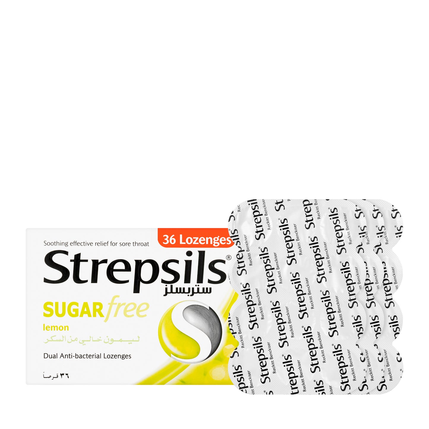 Strepsils Lemon Sugar Free 36 Lozenges