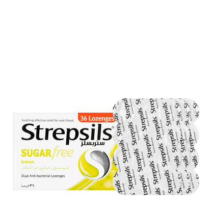 Strepsils Lemon Sugar Free 36 Lozenges