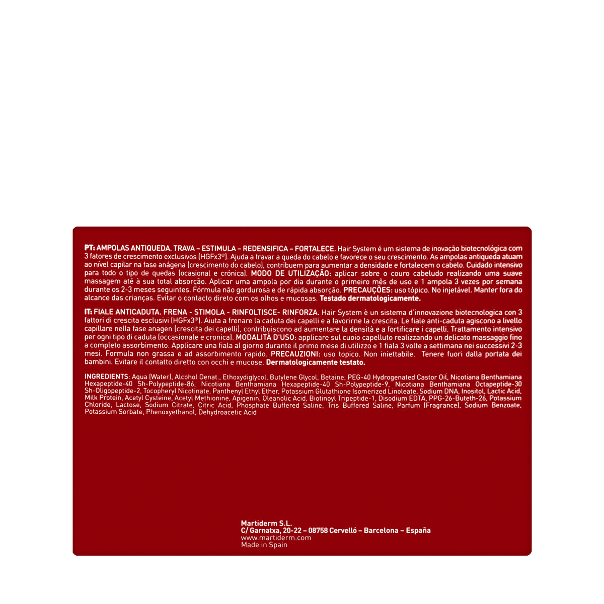 Martiderm Anticaida Unisex 28 Ampoule
