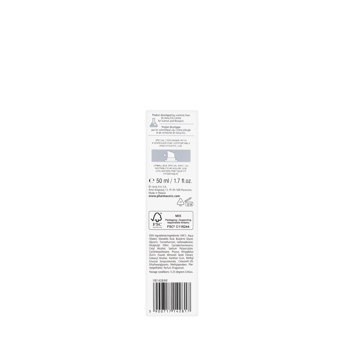 Pharmaceris T Sebo-Almond Peel Exfoliating Night Cream 10% Mandelic Acid 50 Ml