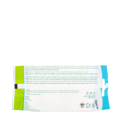 Aleva Naturals Bamboo Baby Tooth And Gum Wipes 30 Pieces