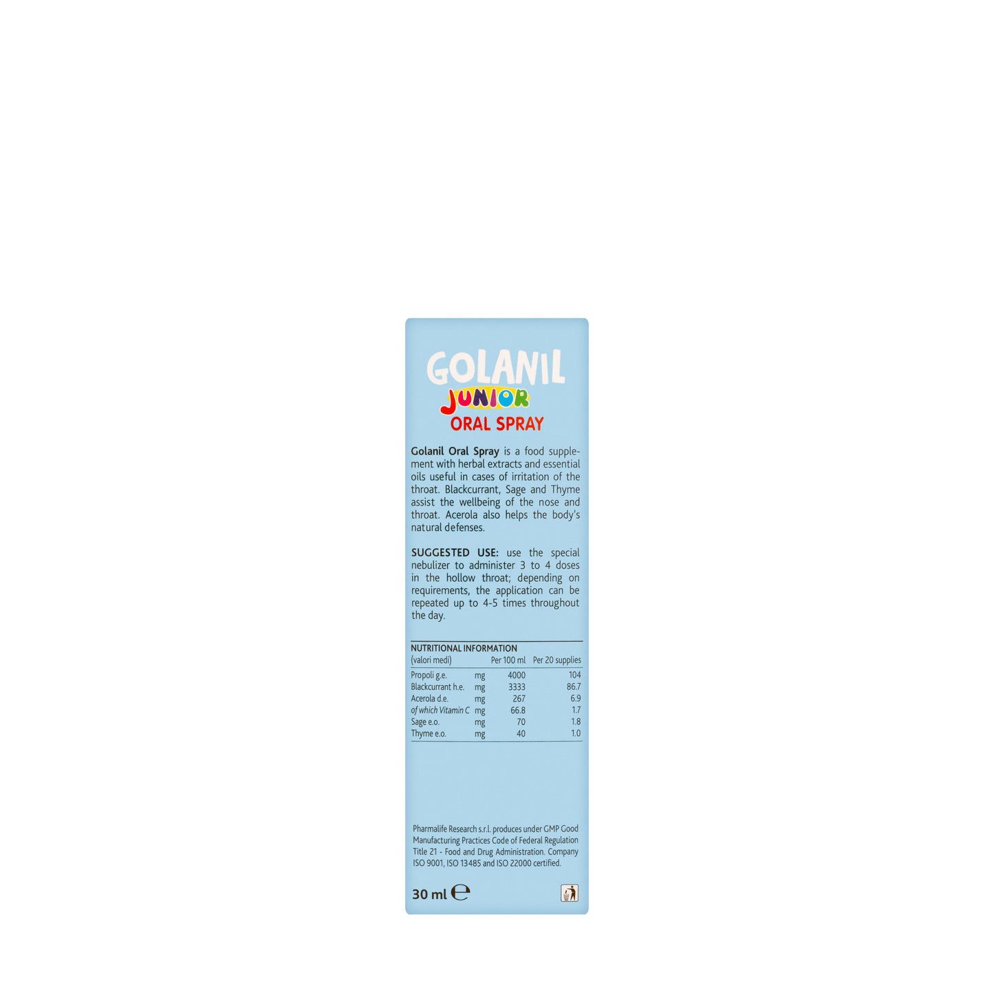 Golanil Junior Oral Spray 30ml