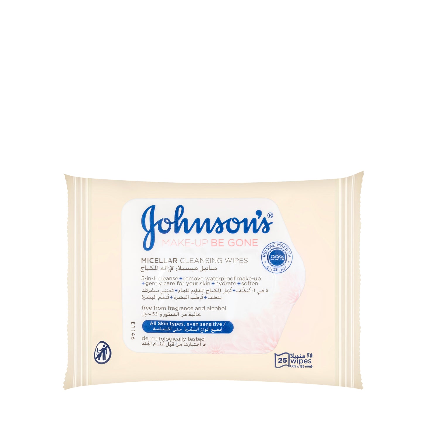 Johnson And Johnson 3X1 Facial All Skin Types 25 Wipes