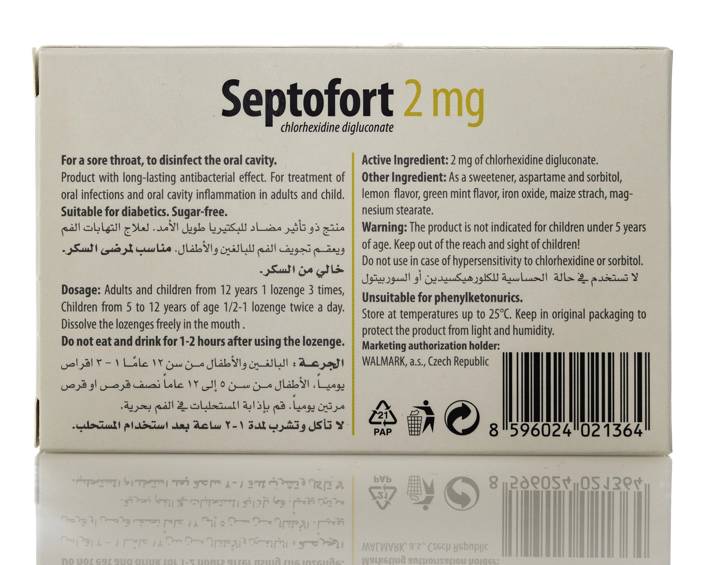 Septofort 2Mg Lemon 24 Lozenges