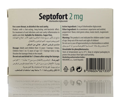 Septofort 2Mg Mint 24 Lozenges