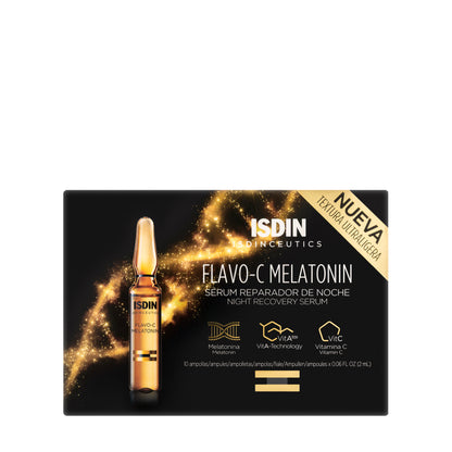 Isdin Flavo-C Melatonin Night Serum Ampoule 10X2 Ml