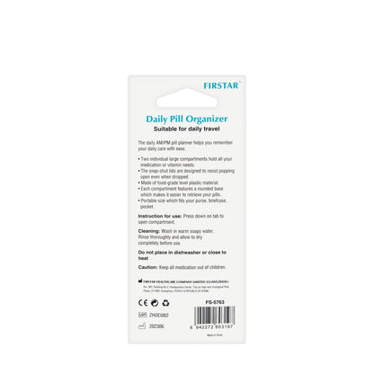 Firstar Daily Pill Organizer AM/PM [Fs-5763]