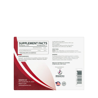 OptiHeme Iron 25mg 30 Tablets