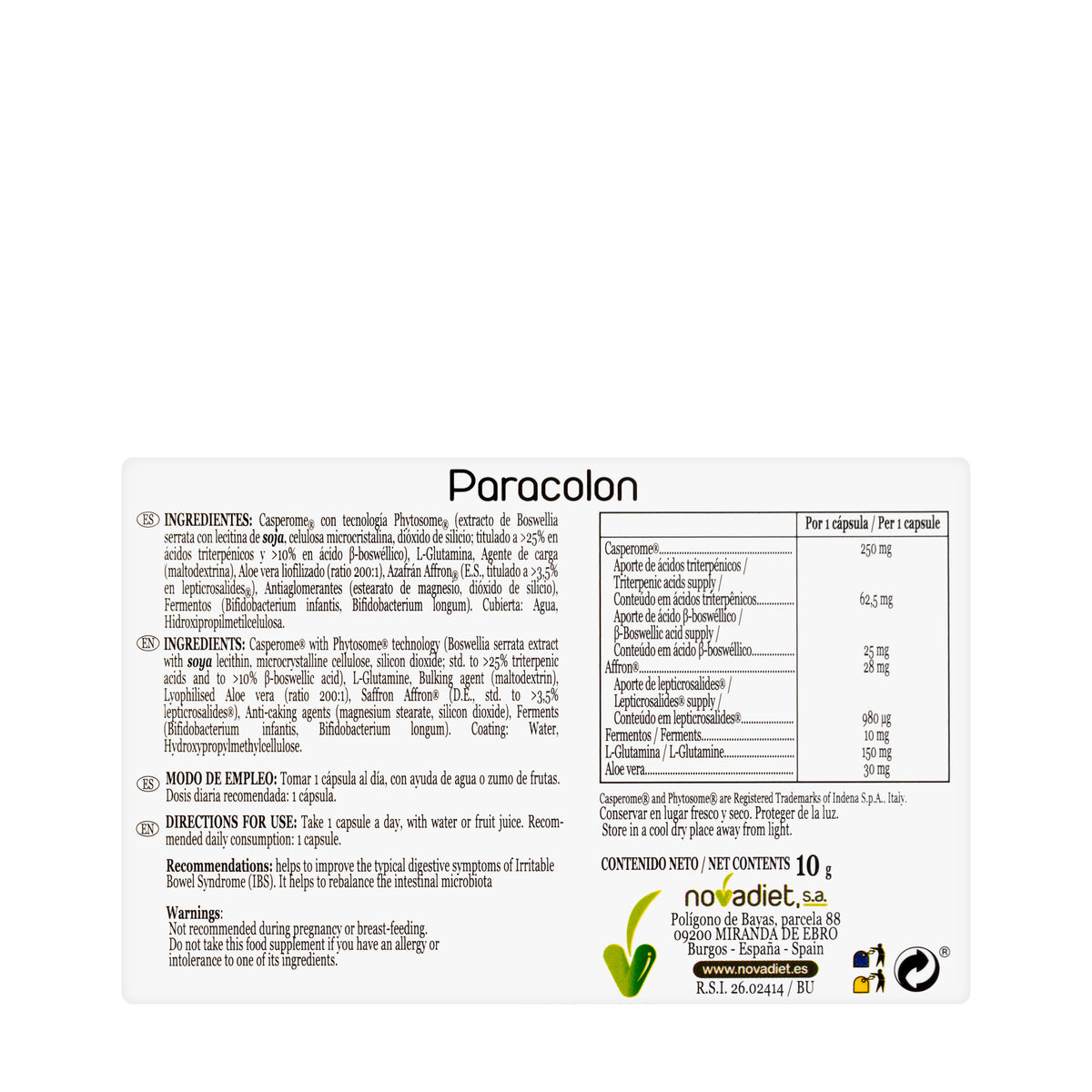 Novadiet Paracolon 15 Capsule