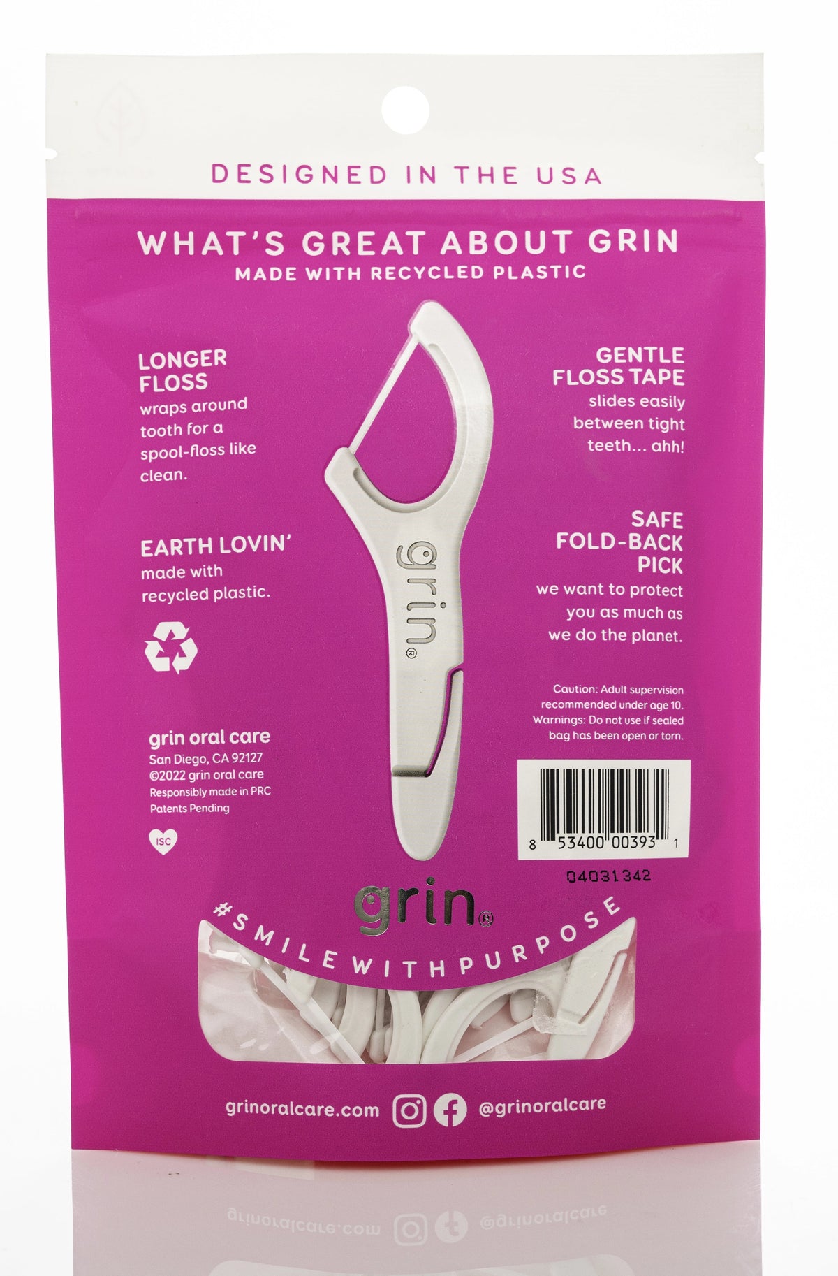 Grin Smooth Gentle Floss Tape 75 Flosspyx [3931]