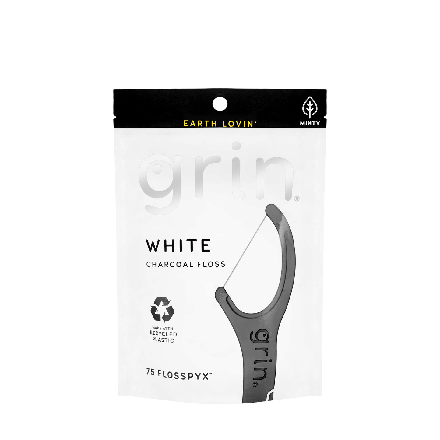 Grin white Charcoal Floss 75 Flosspyx [3955]