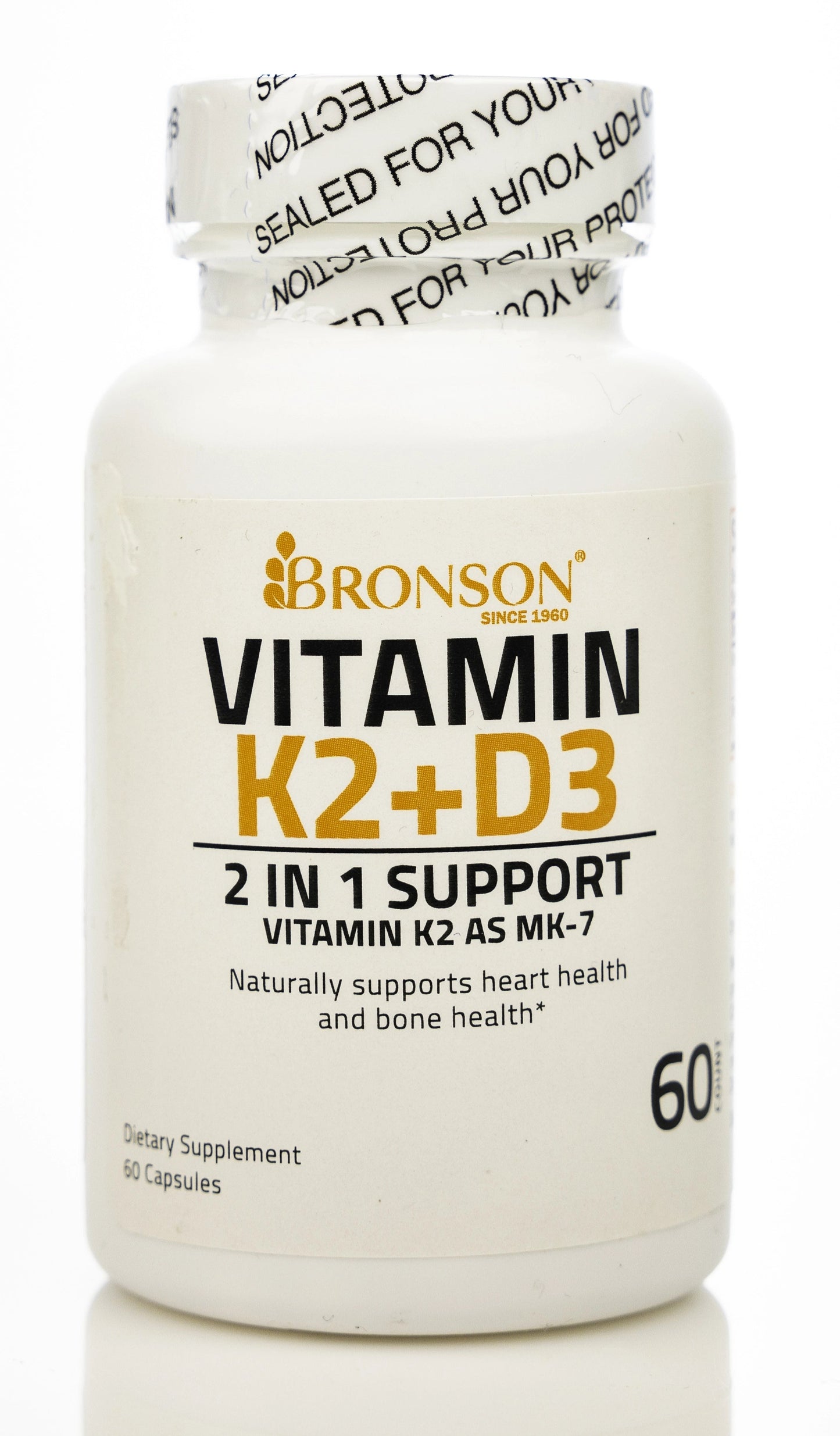 Bronson Vitamin K2+د3 5000IU 60 Capsule