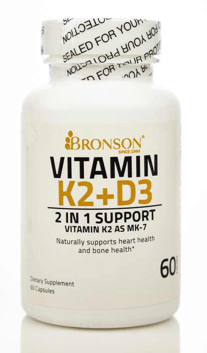Bronson Vitamin K2+د3 5000IU 60 Capsule