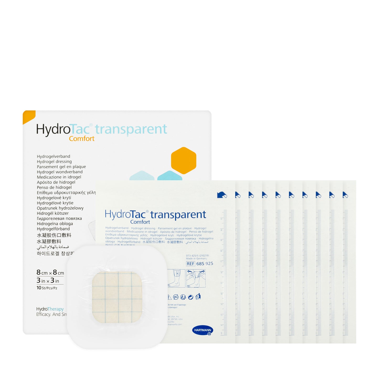 Hartmann HydroTac Transparent  Comfort 8X8Cm 10 Pieces