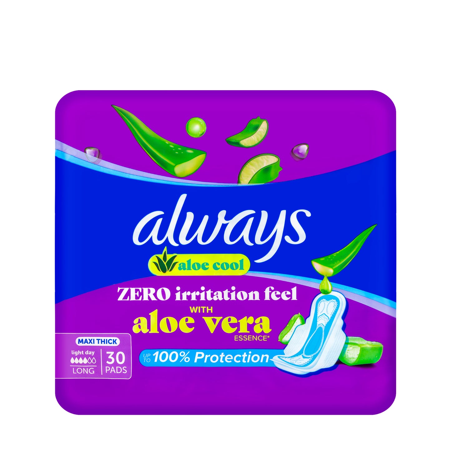 Always Aloe Cool Maxi Thick 30 Pads