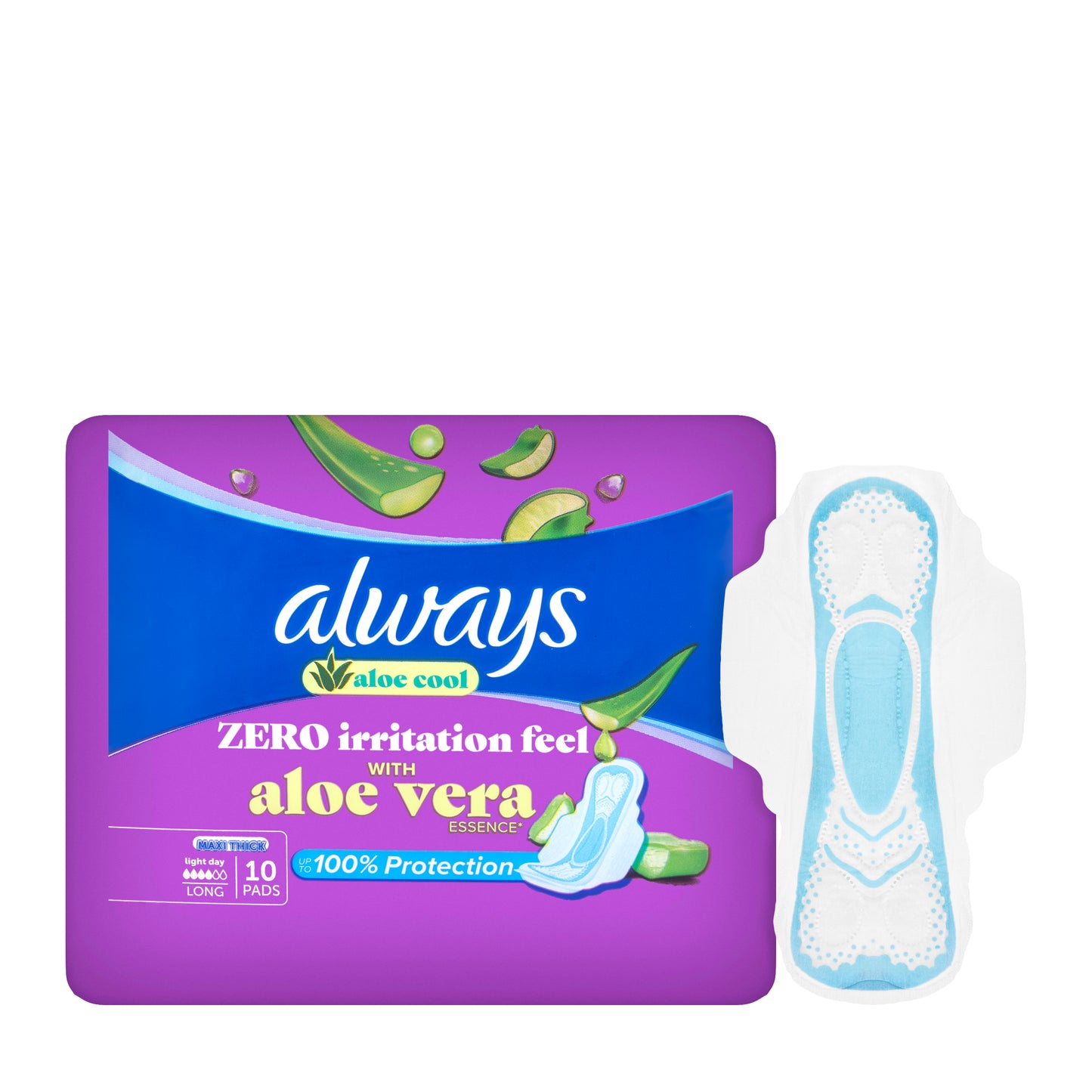 Always Aloe Cool Maxi Thick 10 Pads