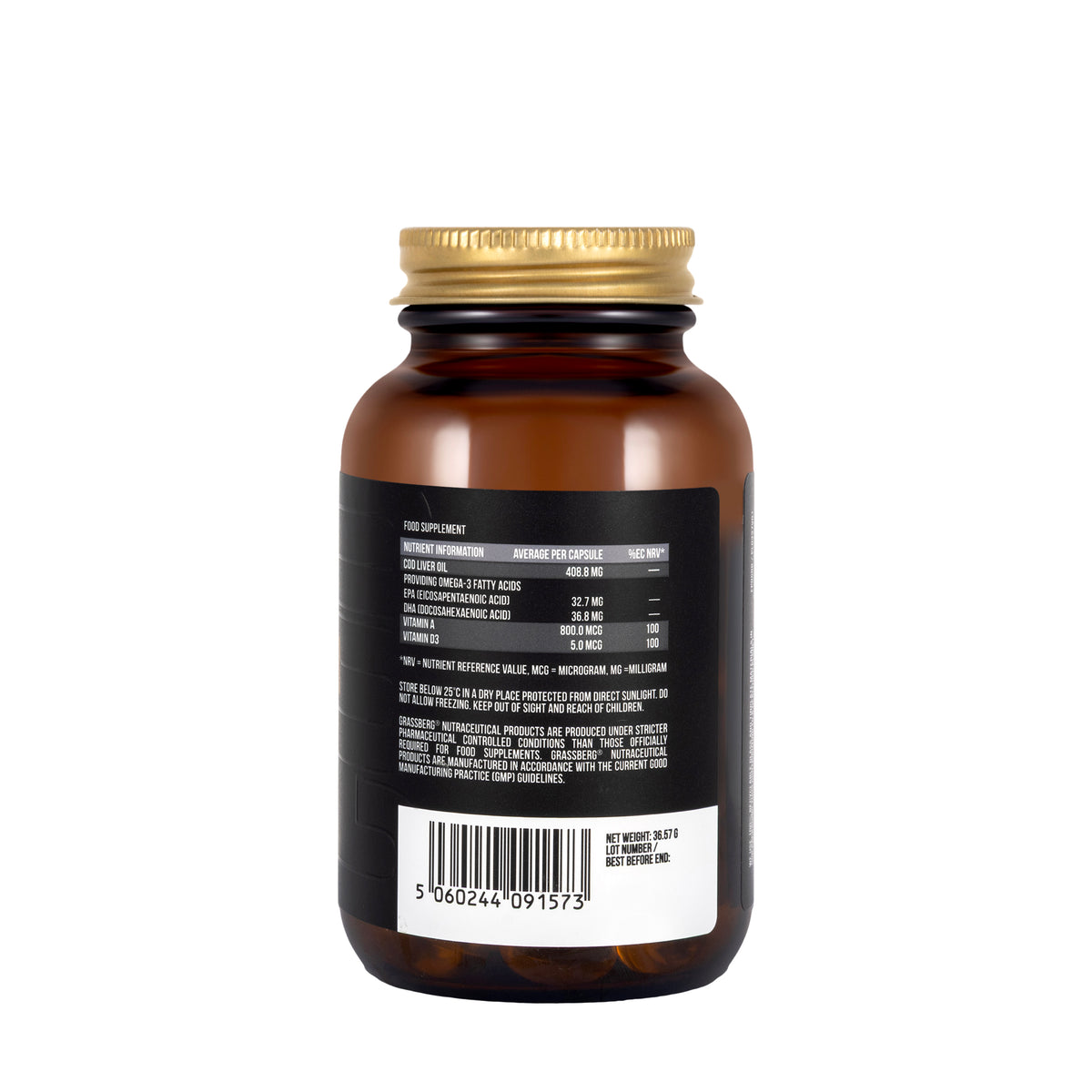 Grassberg Cod Liver Oil Vitamin A+D 60 Capsule