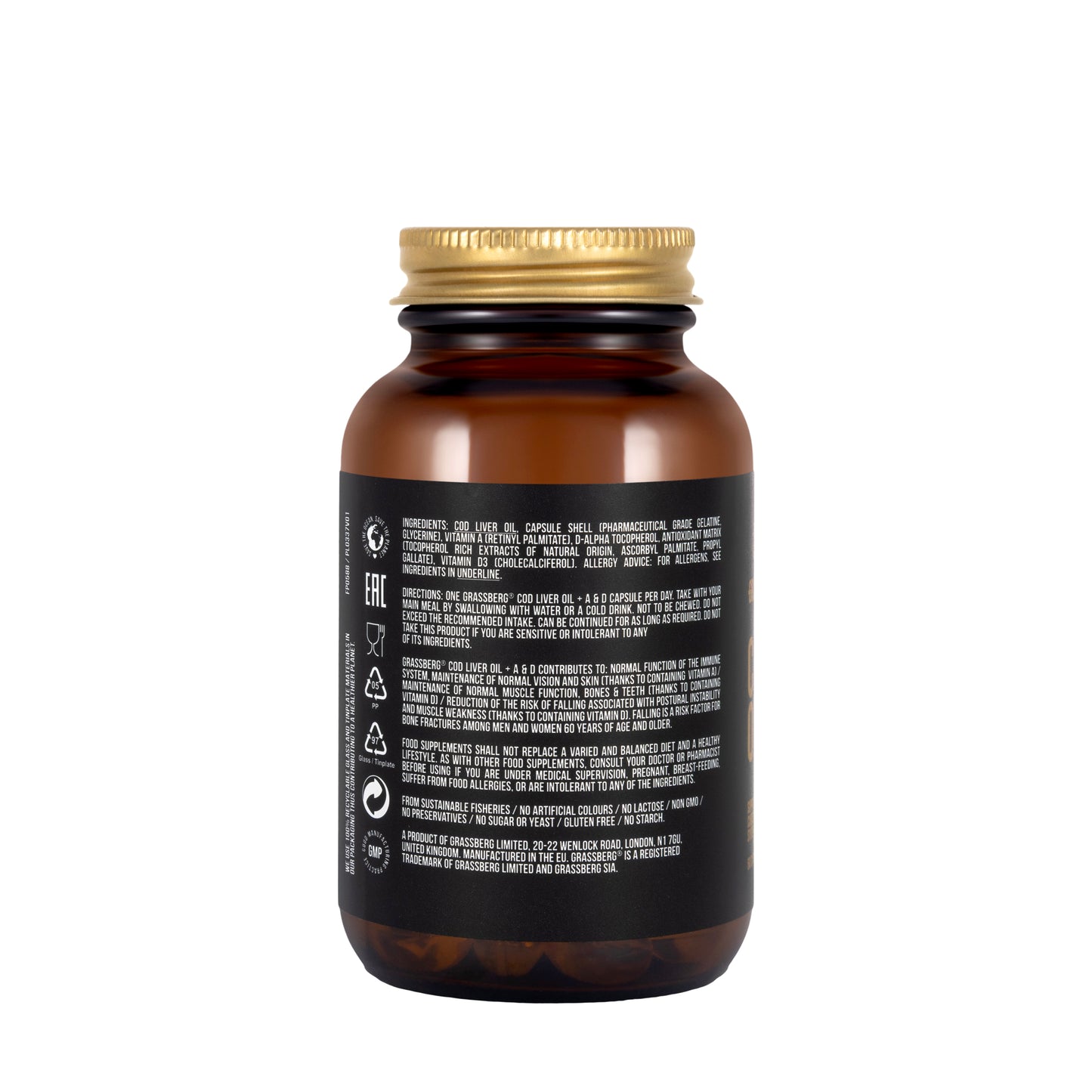 Grassberg Cod Liver Oil Vitamin A+D 60 Capsule