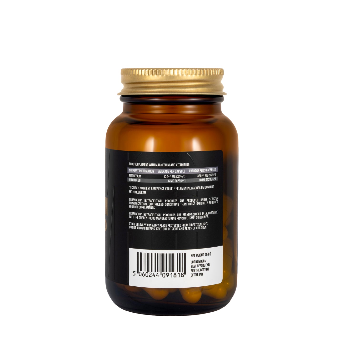 Grassberg Magnesium Premium B6 60 Capsule