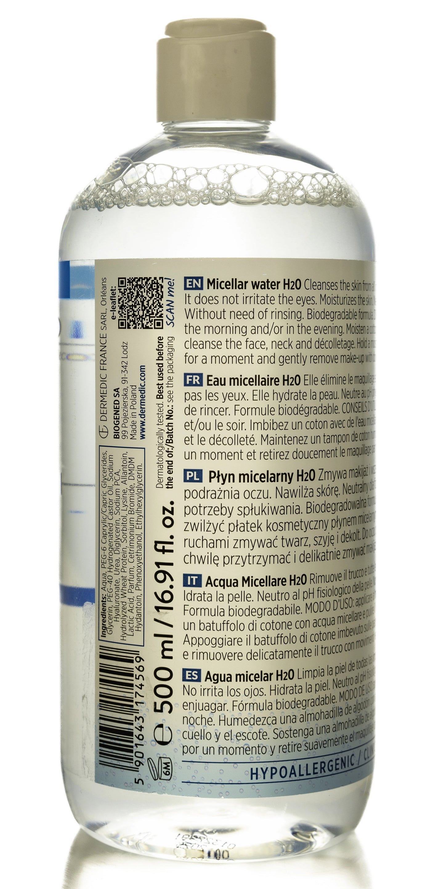 Dermedic Hydrain3 Hialuro Micellar Water H2O 500 ml