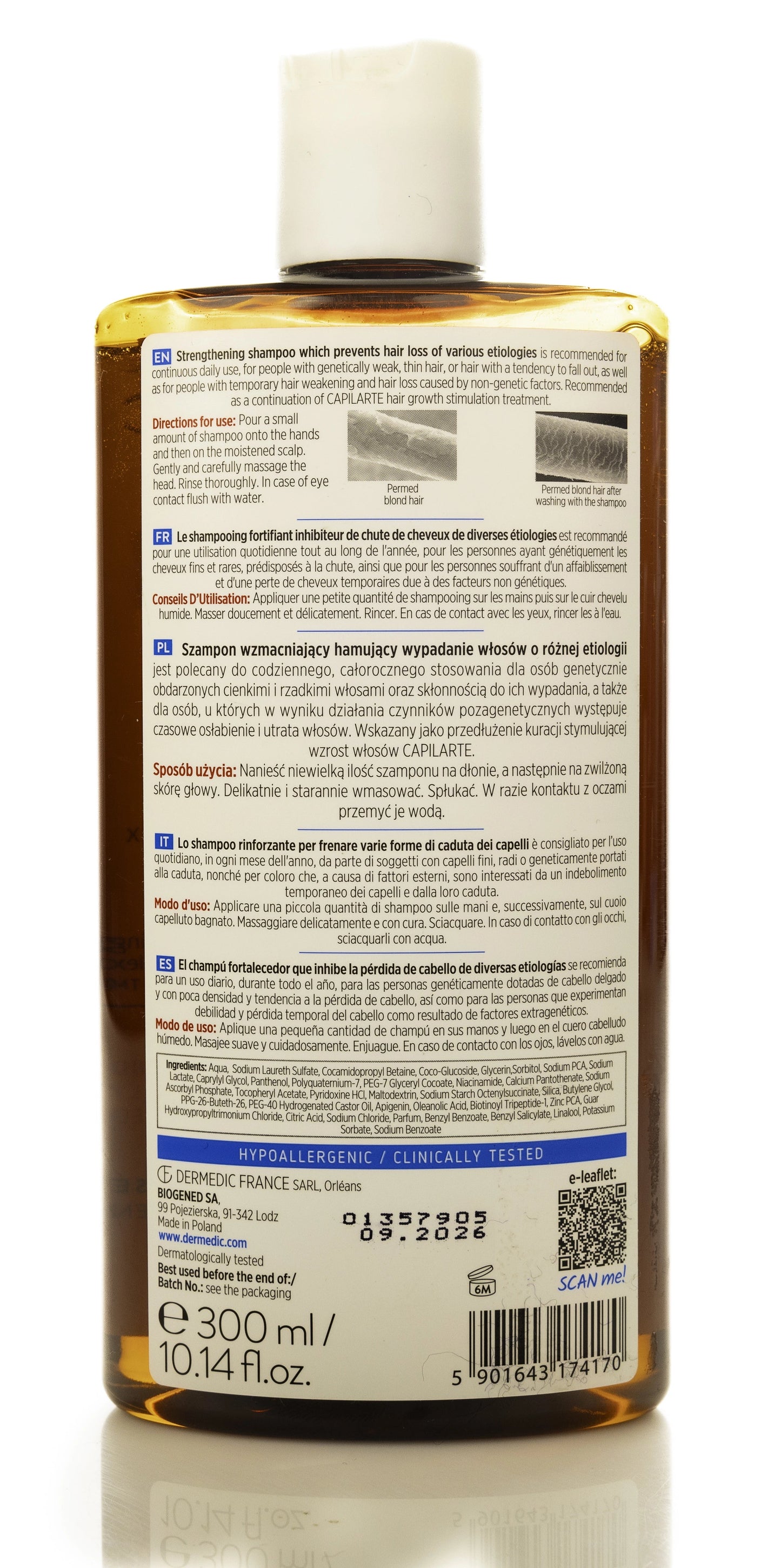 Dermedic Capilarte Strengthening Anti-Hair Loss Shampoo 300 ml