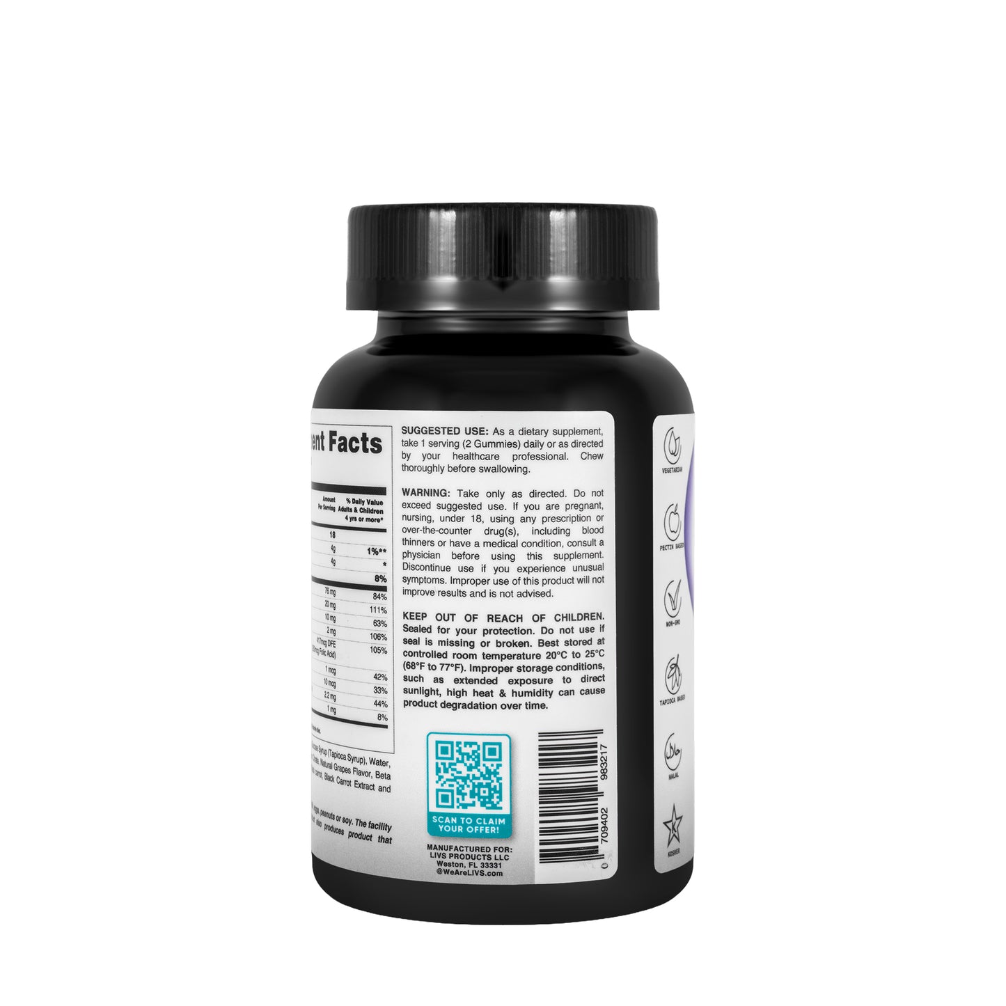 Livs Iron Plus 90 Gummies