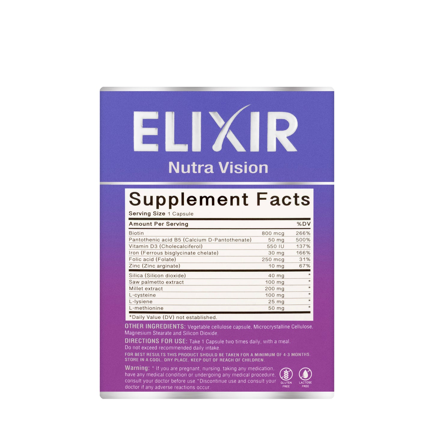 Pure Health Nutra Vision Elixir Hair&Nail 60 Capsules