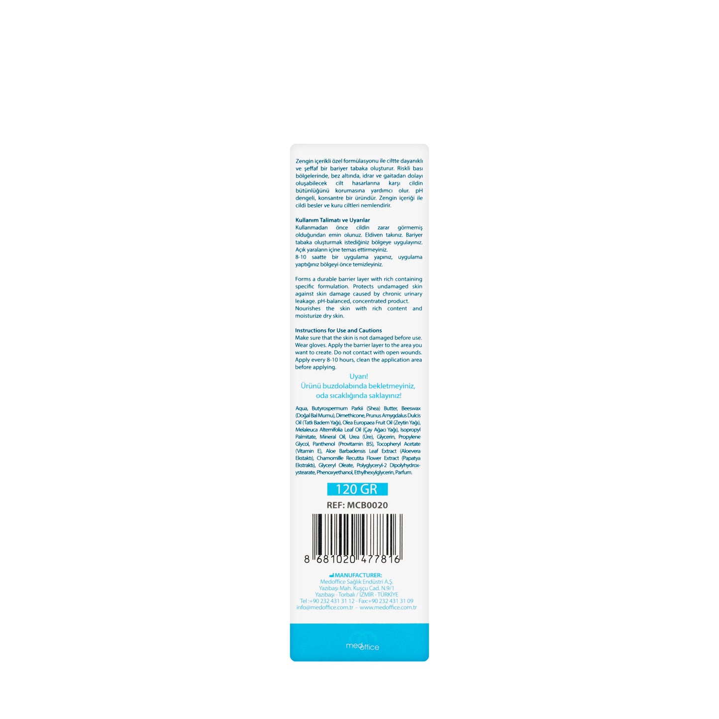 Med-Cover Barrier Cream Transparent Protect 120 Gm