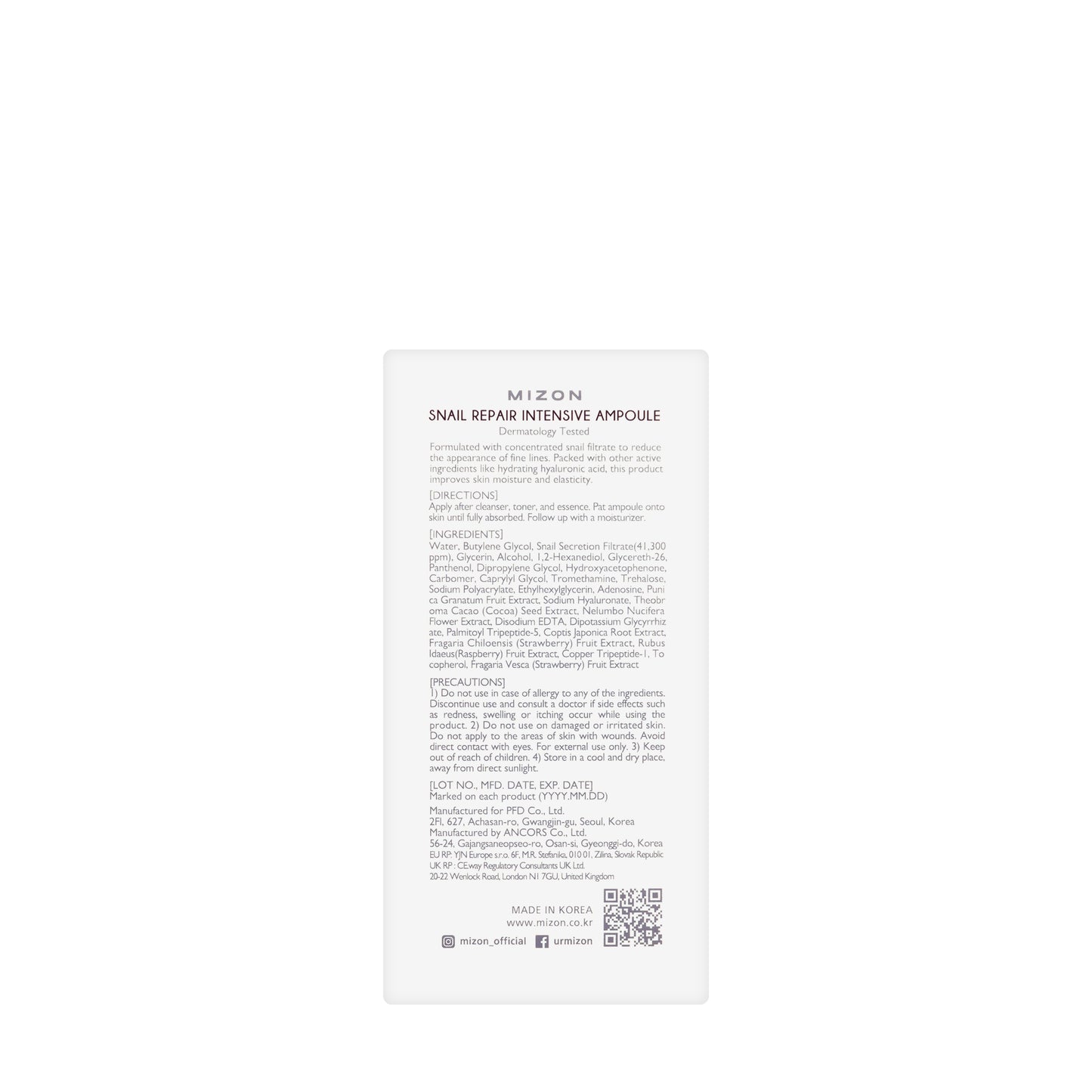 Mizon Snail Repair Intensive Ampoul 30 Ml