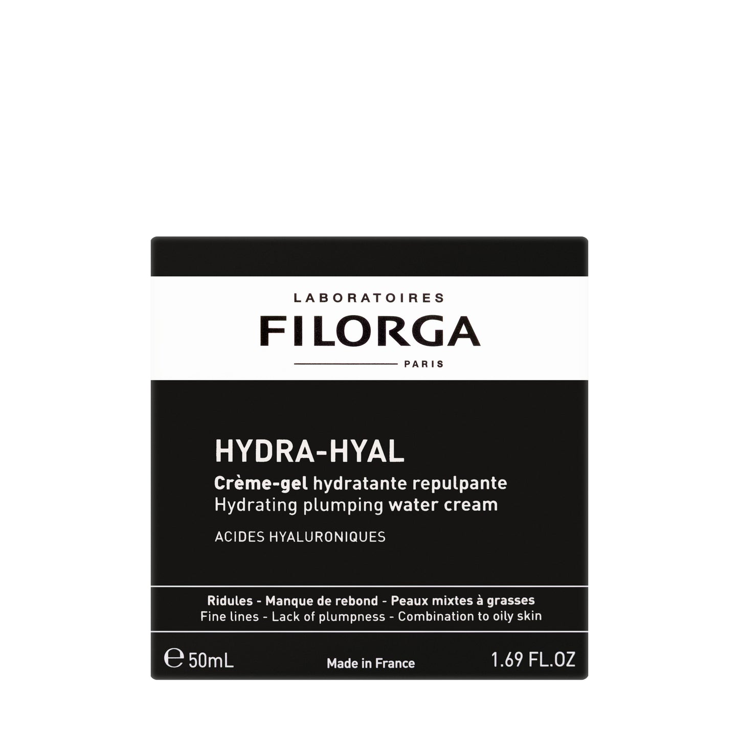 Filorga Hydra Hyal Cream Gel Hydrating Plumping Water Cream Combination to Oily Skin 50 Ml