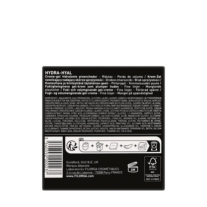 Filorga Hydra Hyal Cream Gel Hydrating Plumping Water Cream Combination to Oily Skin 50 Ml