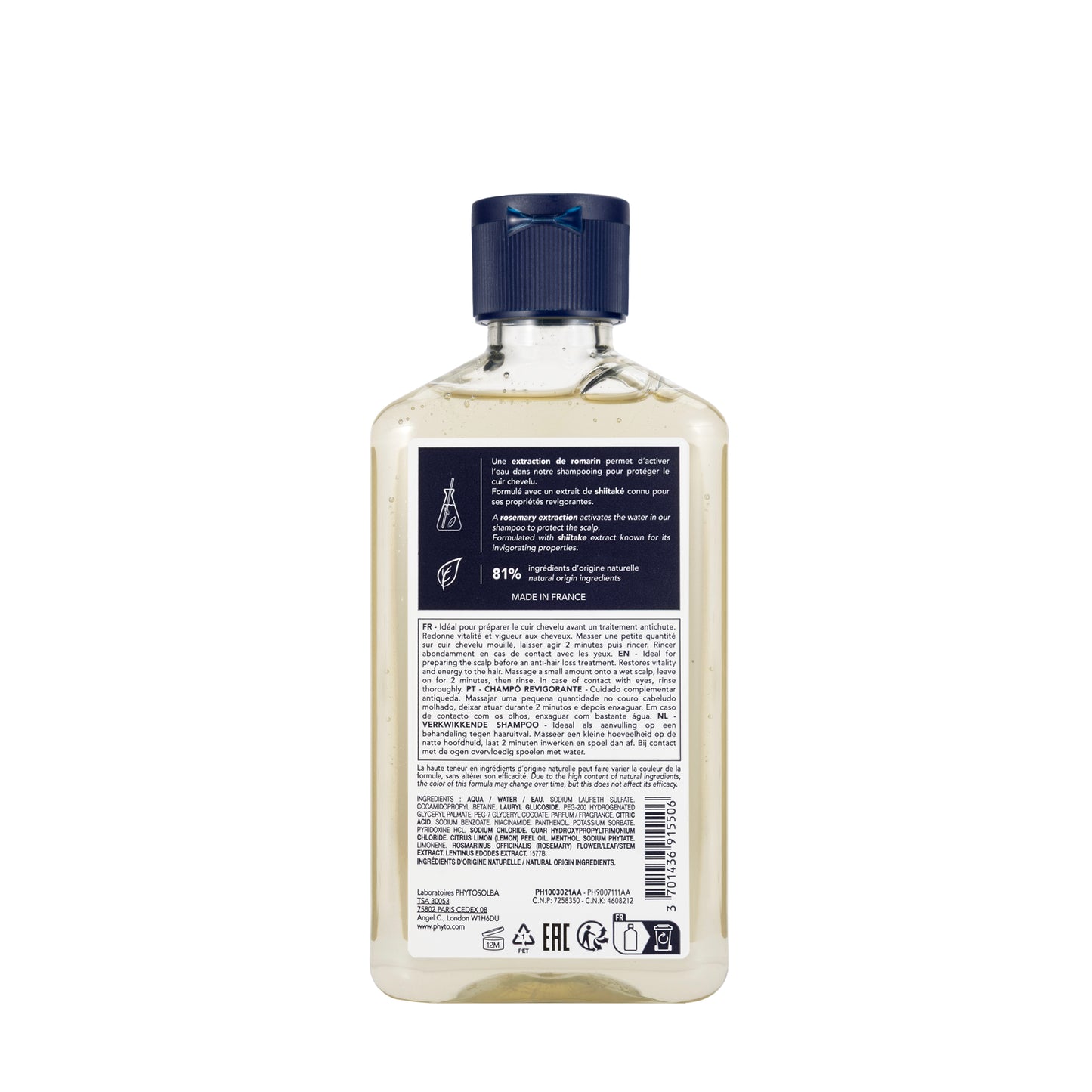Phyto Phytocyane Men Invigorating Shampoo 250 Ml